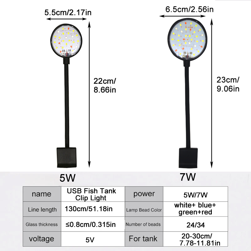 USB Aquarium LED Lamp Fish Tan - Led Planted Tank Light recension och pris