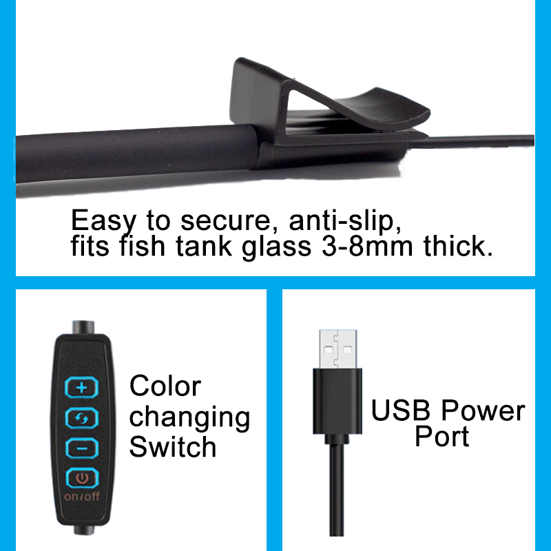 USB Aquarium LED Lamp Fish Tan - Led Planted Tank Light recension och pris