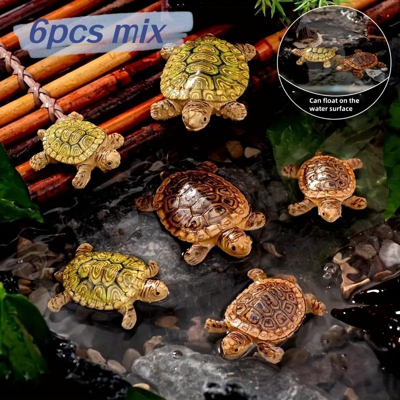 6 Mini Turtle Statues for Aqua - Aquarium Planting Ideas recension och pris