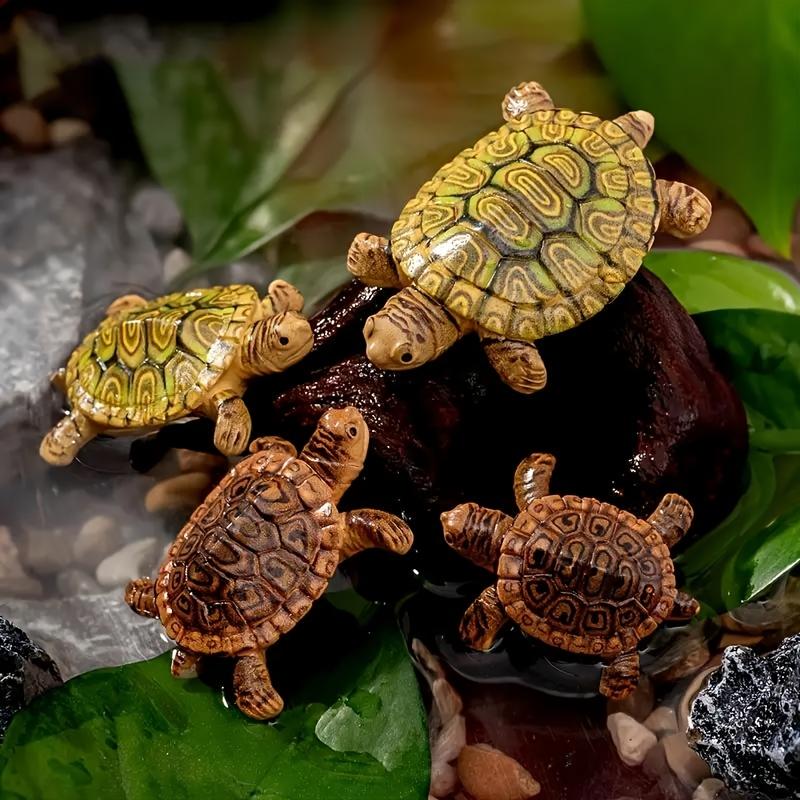 6 Mini Turtle Statues for Aqua - Aquarium Planting Ideas recension och pris