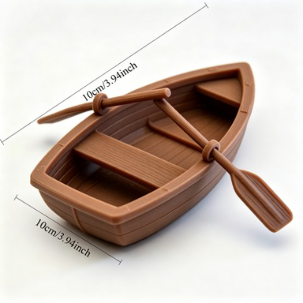 Mini Double Oar Wooden Boat Aq - Aquarium Planting Ideas recension och pris