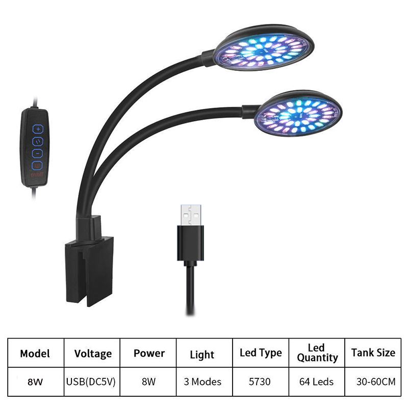 USB Aquarium LED Light Fish Ta - Led Planted Tank Light recension och pris