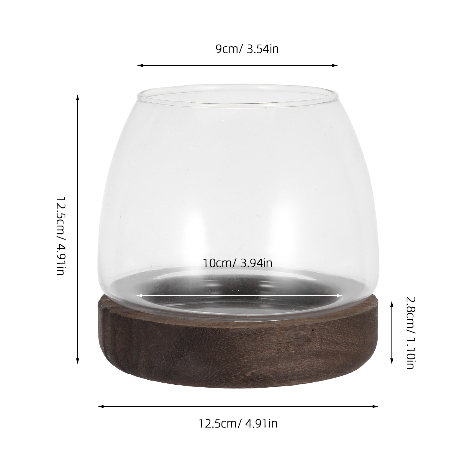 Round Glass Hydroponic Terrari - Planted Aquarium Jar recension och pris