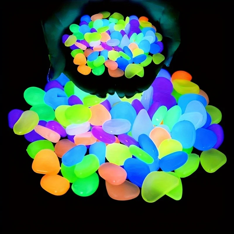 50-200pcs Glow in The Dark Peb - Aquarium Planting Ideas recension och pris