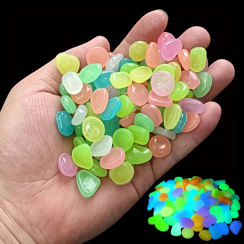 50-200pcs Glow in The Dark Peb - Aquarium Planting Ideas recension och pris