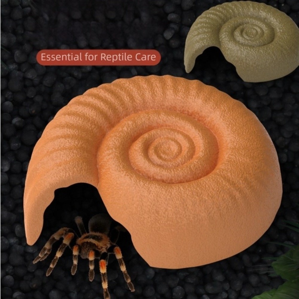 Ammonite Shape Reptile Hidden  - Aquarium Planting Ideas recension och pris